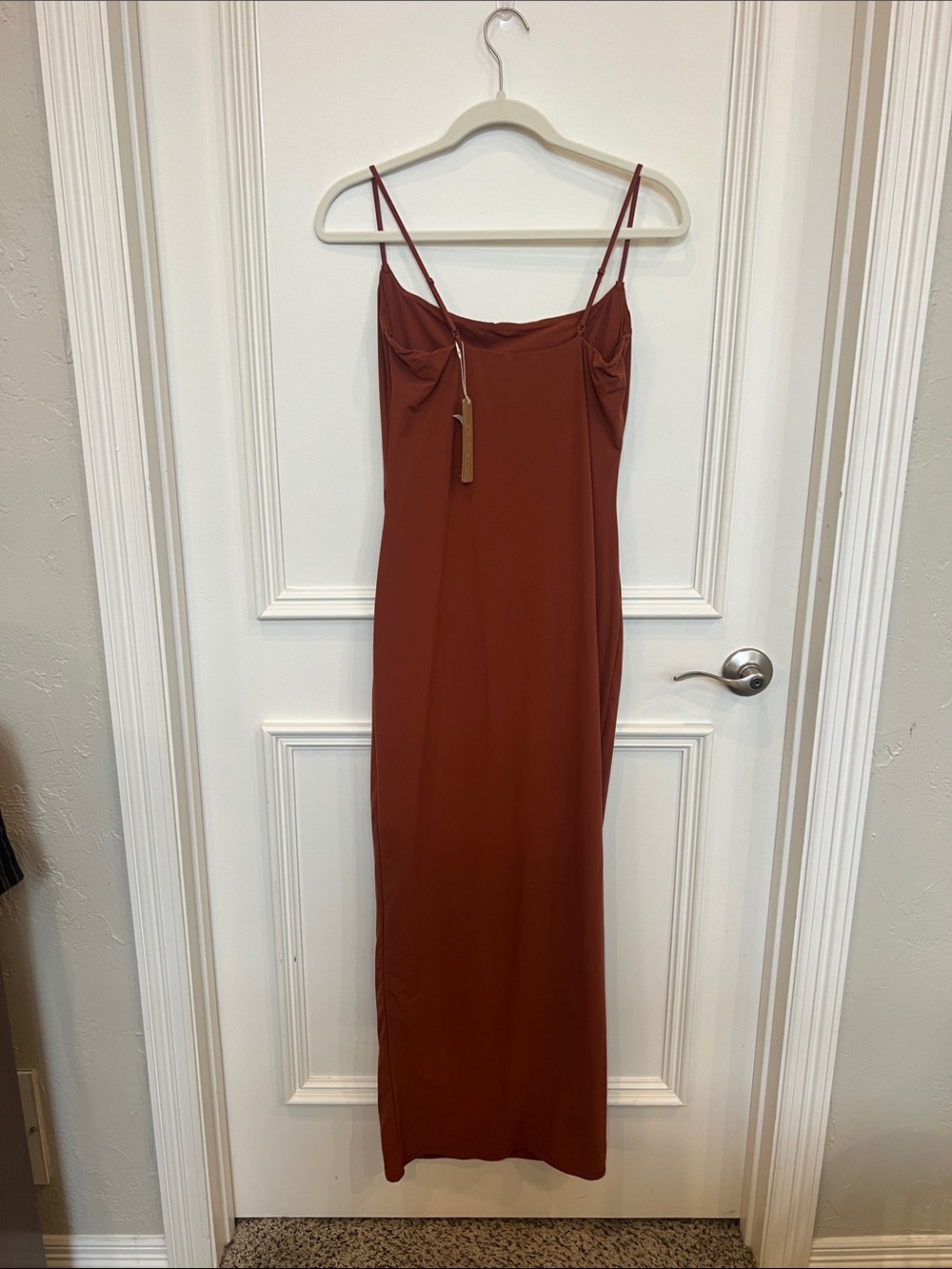 NWT Skims Fits Everybody Long Slip Dress in Bronze. Size Large - Picture 6 of 9